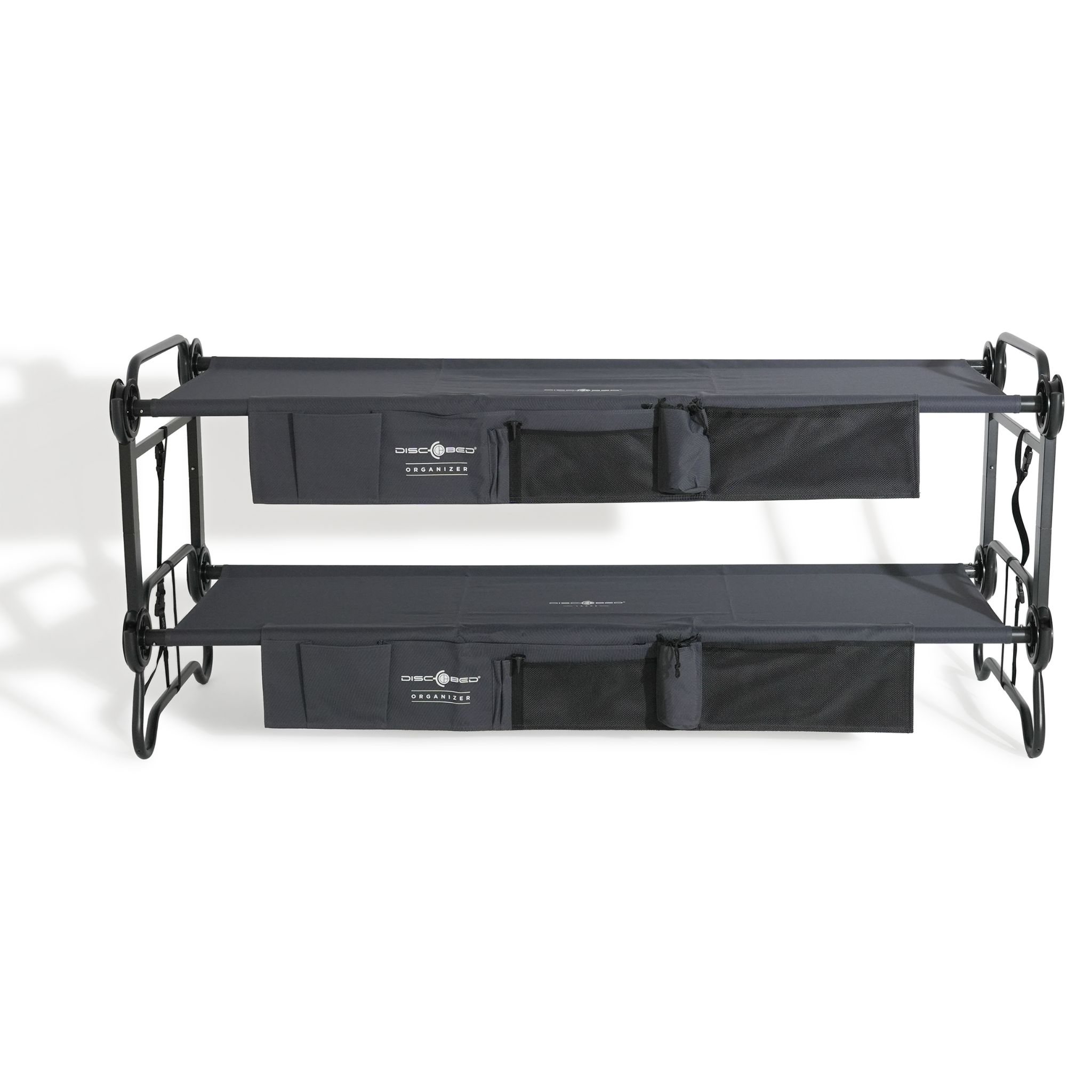 Disc-O-Bed L Etagenbett mit Seitentaschen Anthrazit