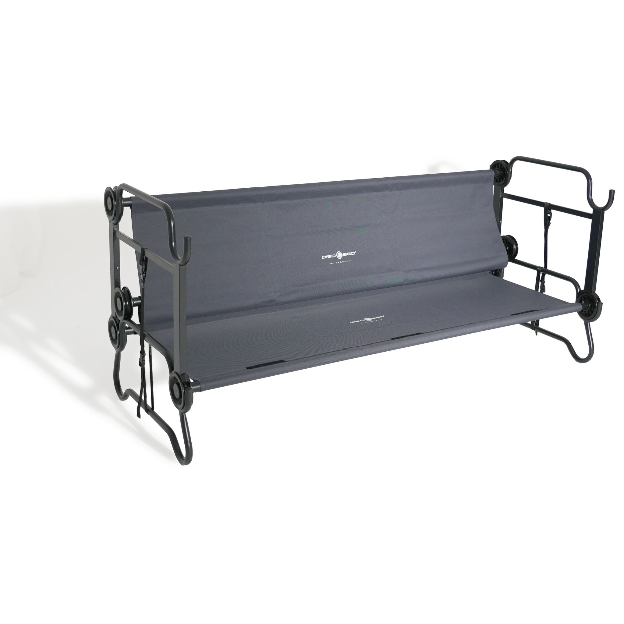 Disc-O-Bed L Etagenbett mit Seitentaschen Anthrazit