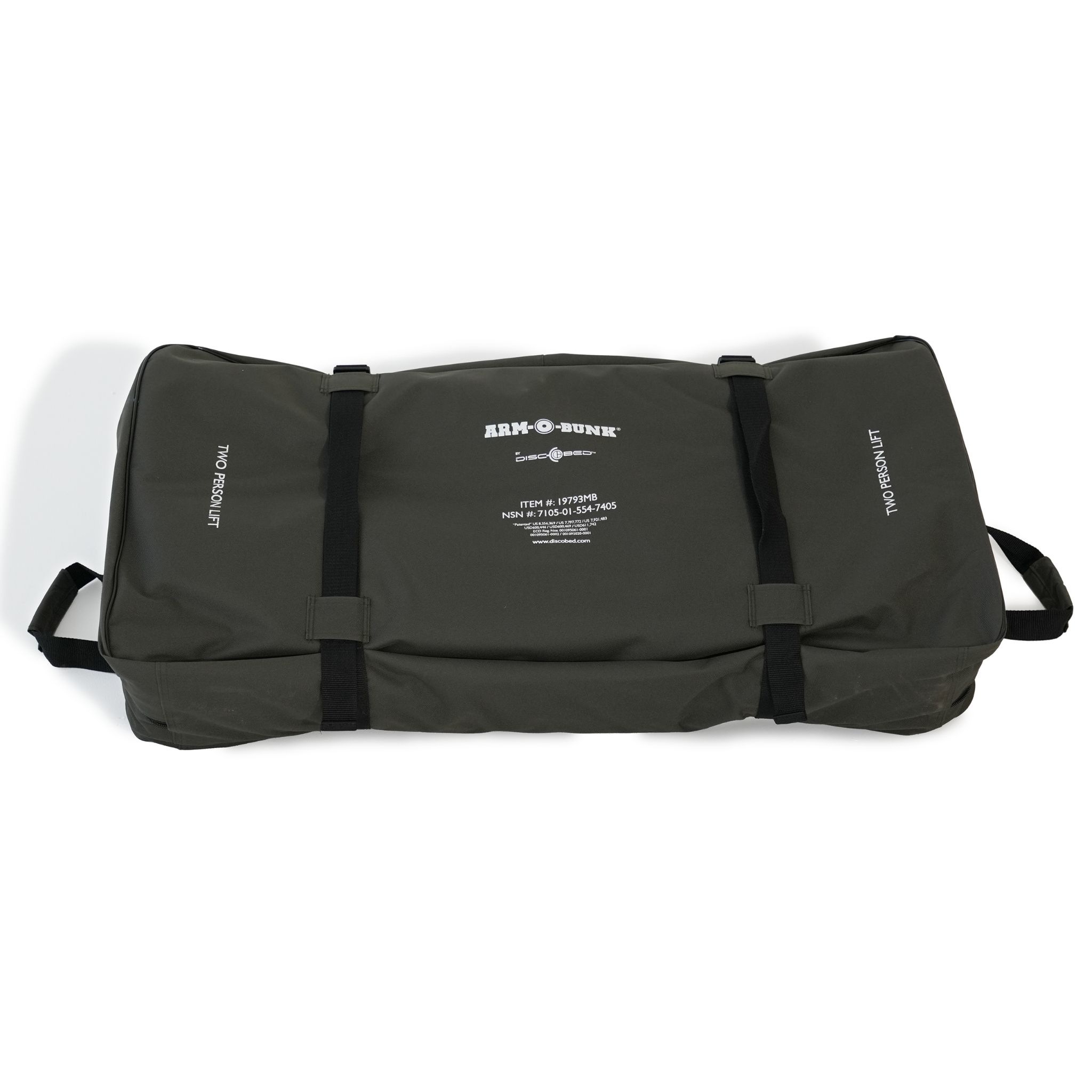 Arm-O-Bunk Etagenbett mit Seitentaschen - Olivgrün