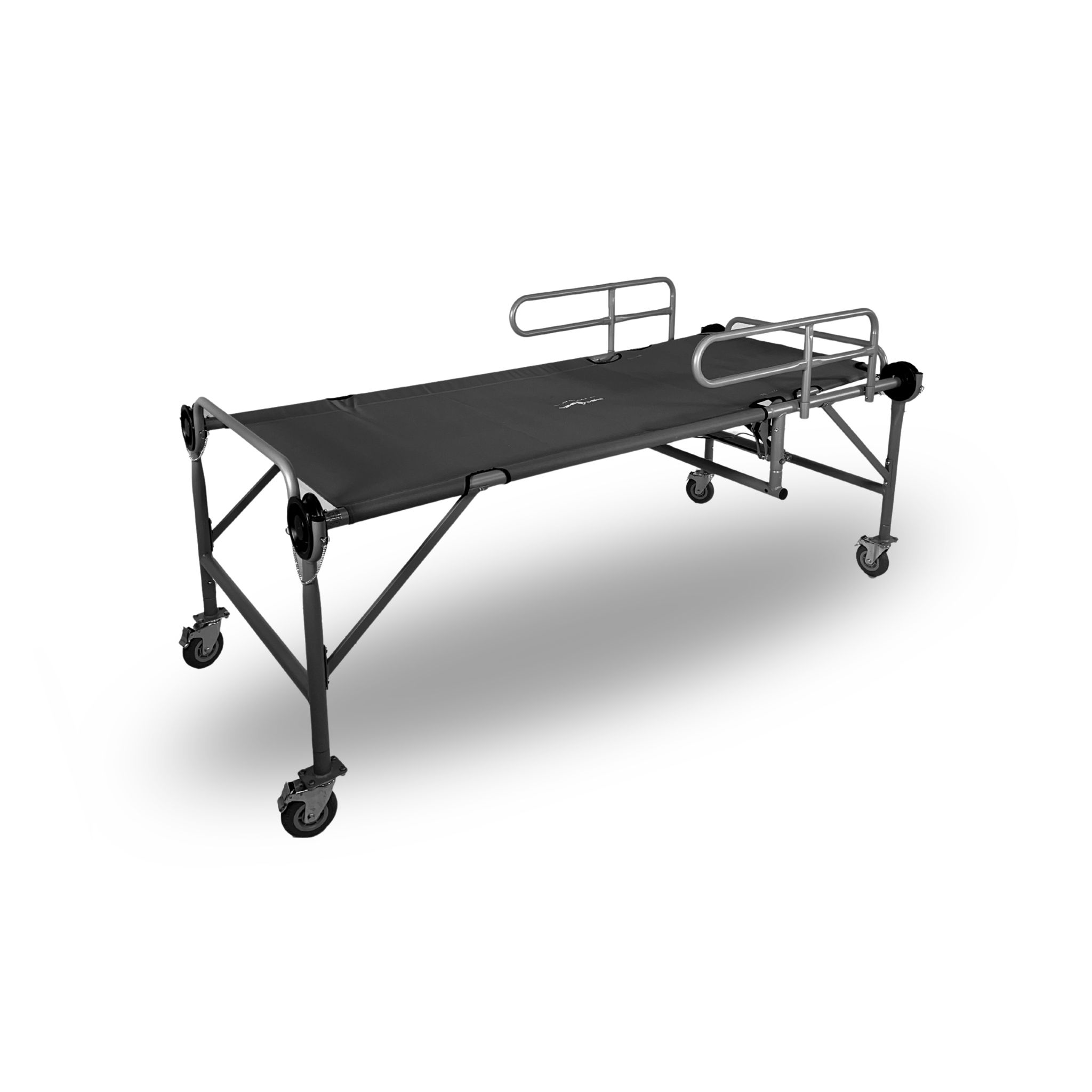 Mobiles Pflegebett mit Polyestermatte