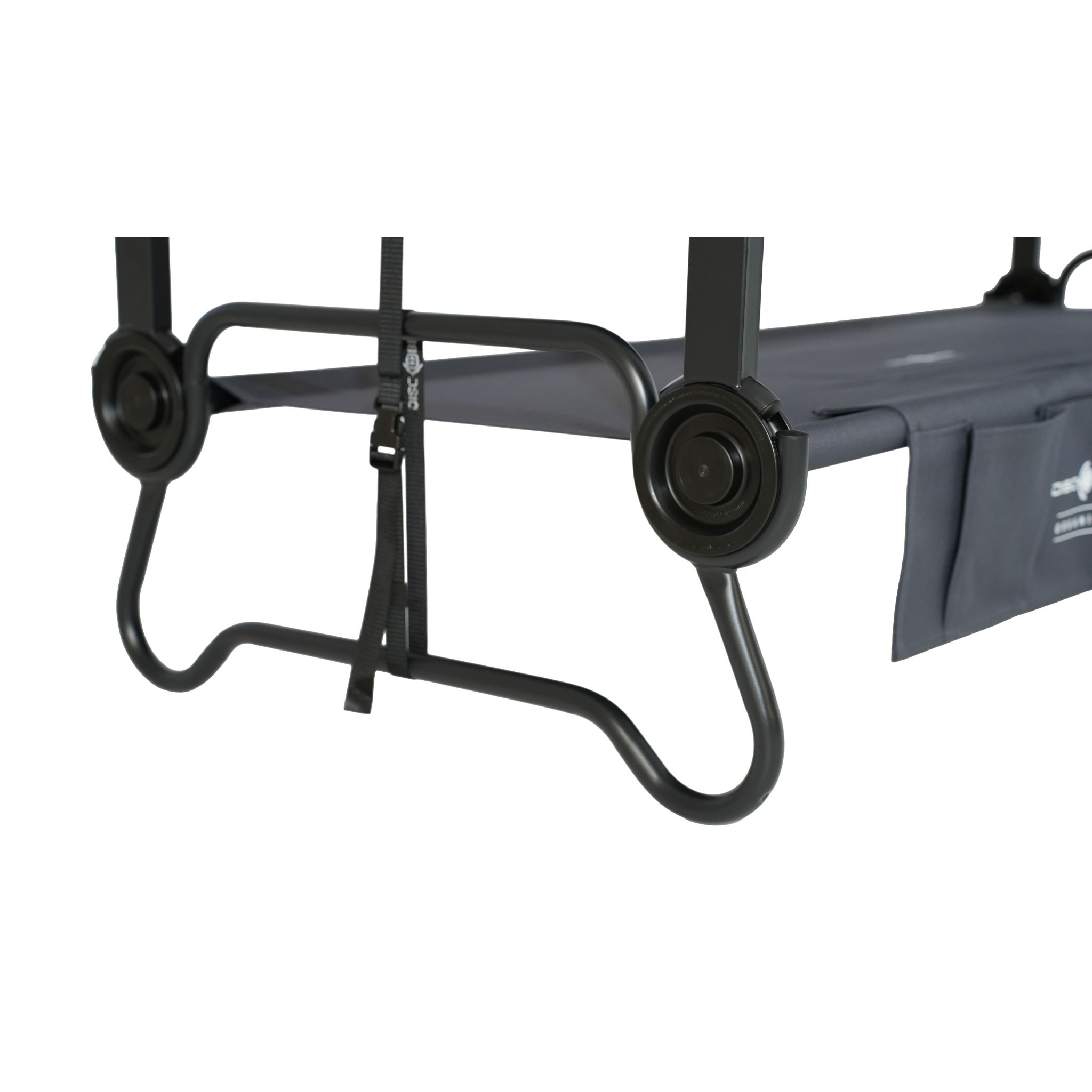 Disc-O-Bed L Etagenbett mit Seitentaschen Anthrazit